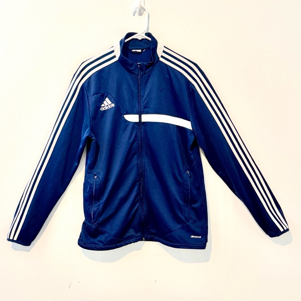 Adidas Tiro 13 track training jacket Youth/Men Blue and White full zip size L